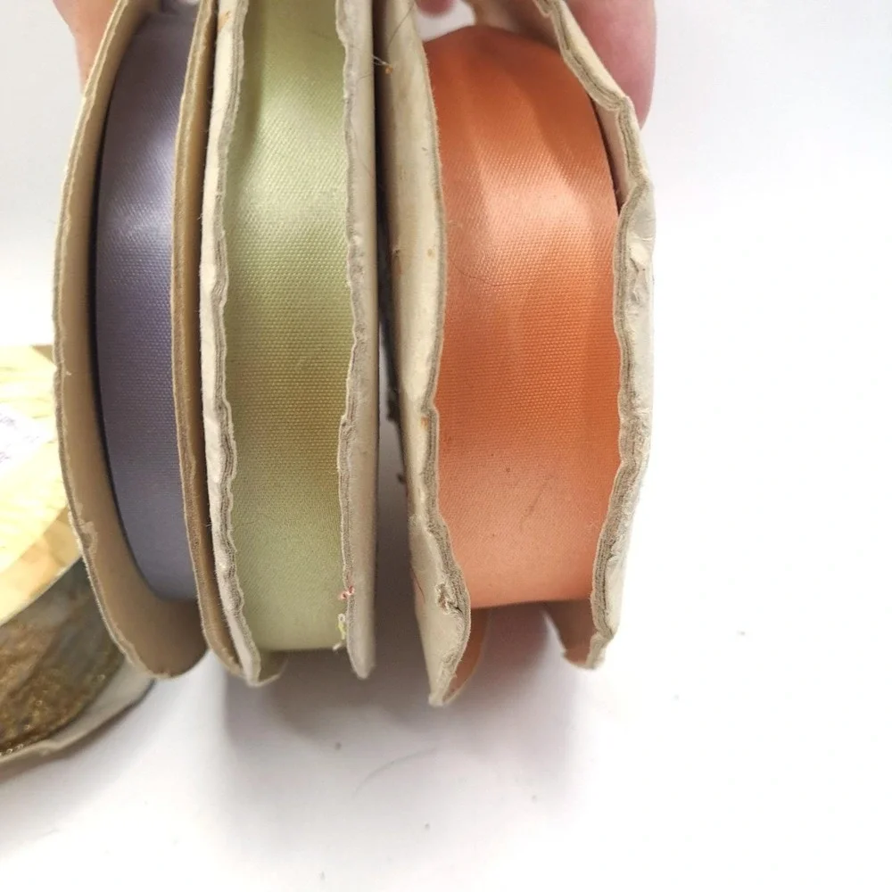 Vintage Ribbon Lot 10 Rolls 1lb 12oz Satin Grosgrain Lace‎ Craft Supply Destash